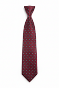 Burgundy tie full view
