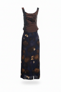 Chelsea Brown Top + Hoboken Floral Skirt