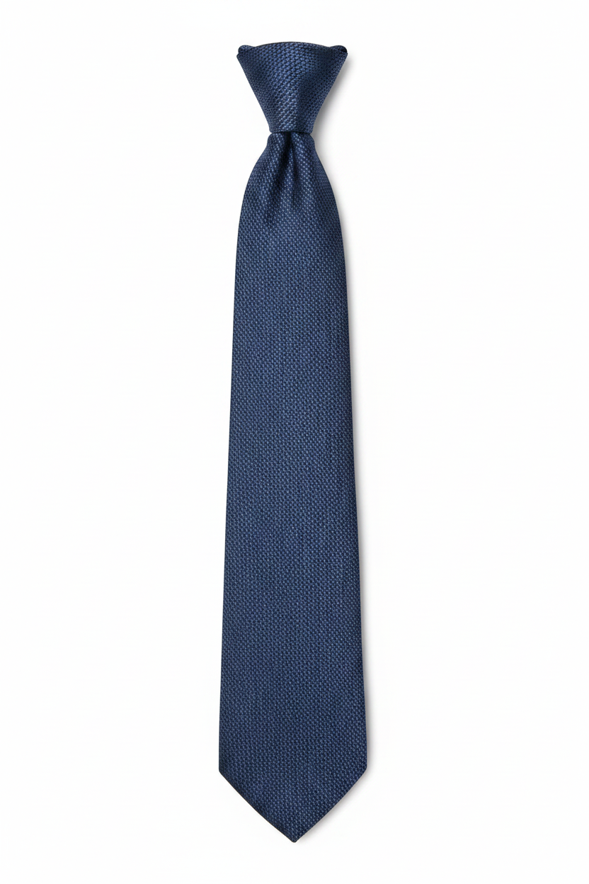 Corbata azul acero vista completa