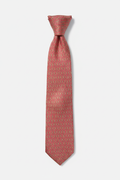 Corbata coral entera con nudo
