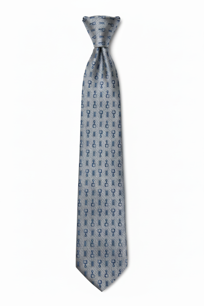 Corbata gris - vista completa