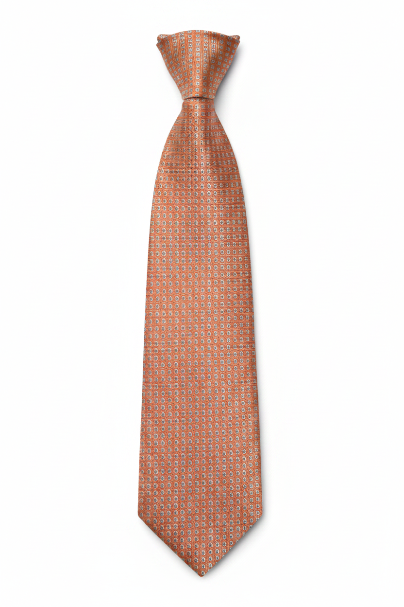 Corbata naranja coral vista completa corregida