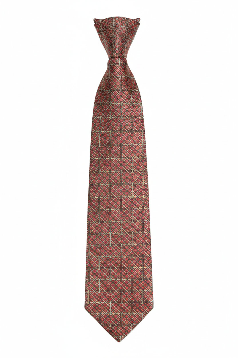 Corbata Roja Celosía - Flat Lay