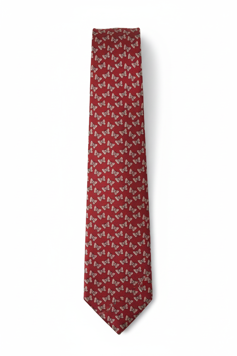 Corbata roja entera con patrón limpio