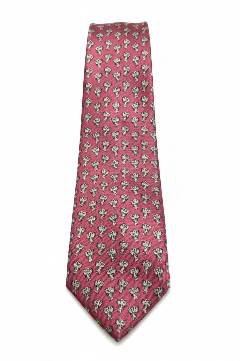 Corbata rosa pájaros ecommerce