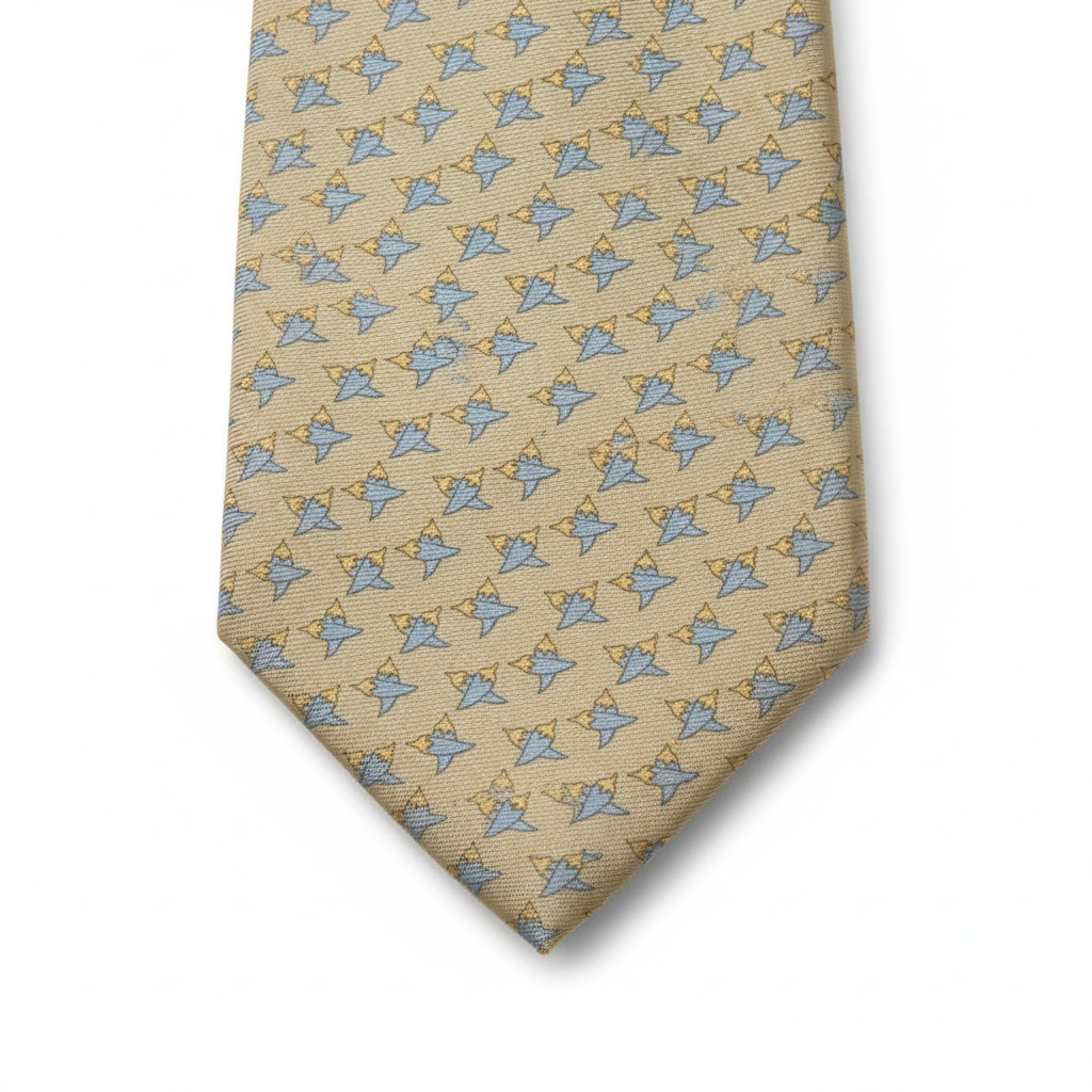 Detalle del pico de la corbata