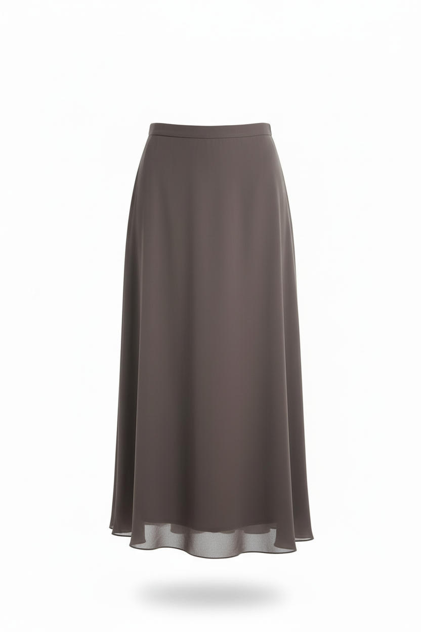 Falda gris opaca - sin maniquí