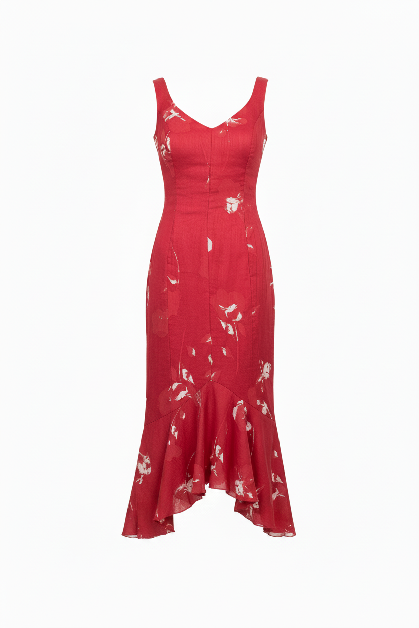 Ghost Mannequin Vestido Rojo - Tronco Largo