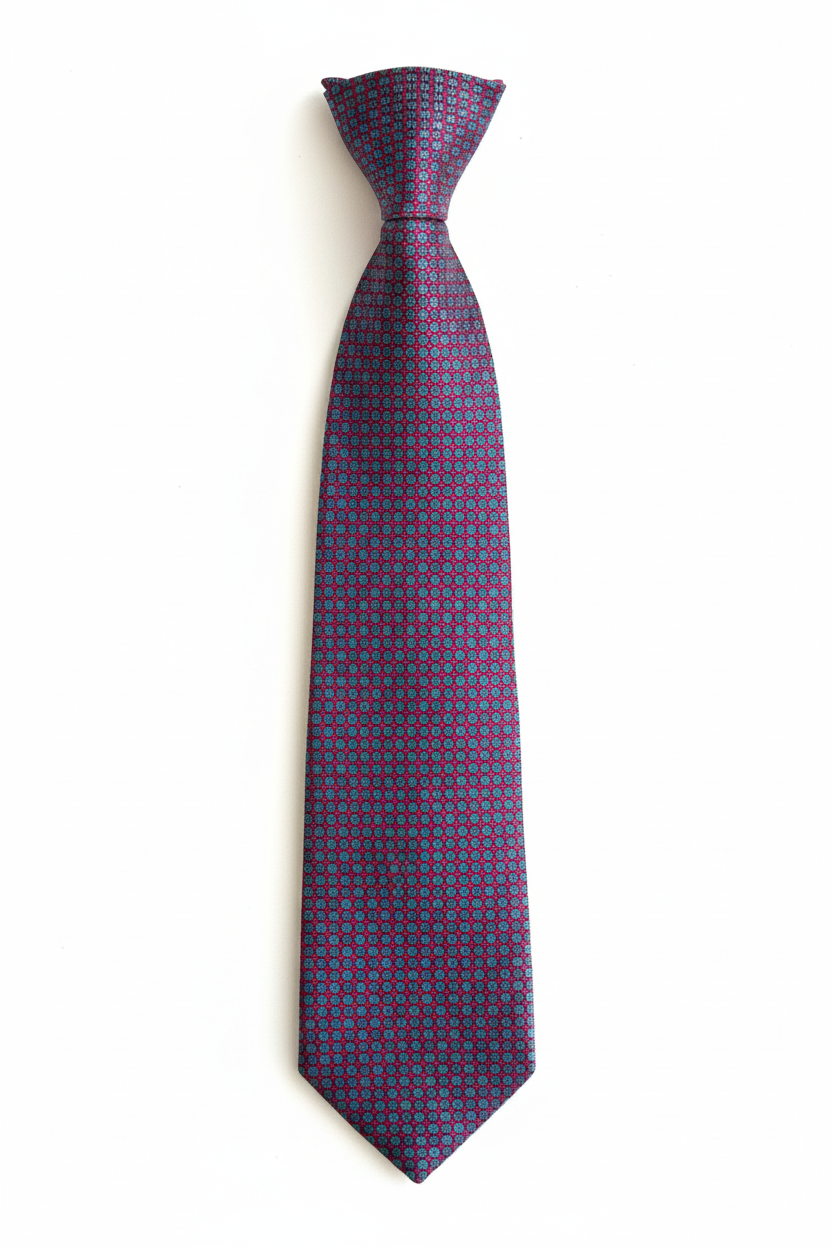 Magenta tie full length larger view
