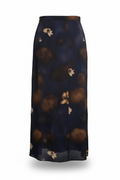 Navy floral skirt - fitted shape