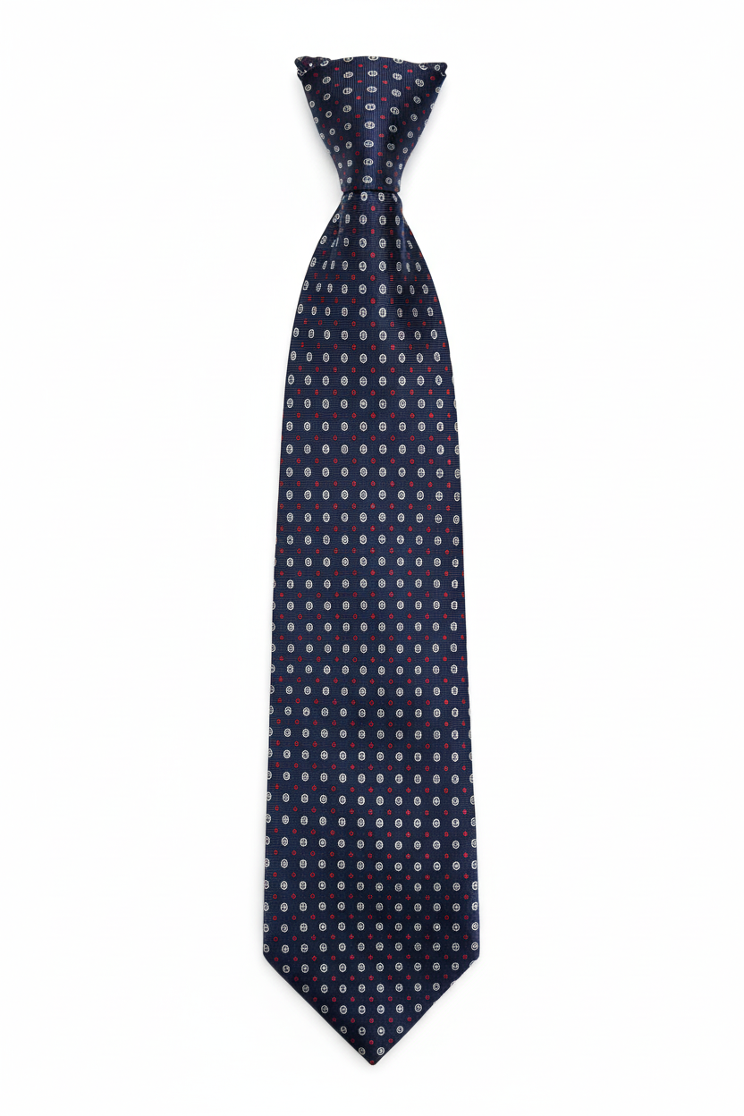 Navy tie full view