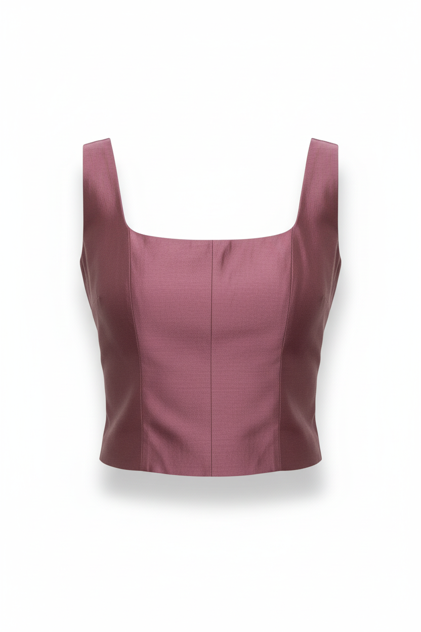 Top corto morado - vista profesional