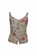 Top floral - frontal sin maniquí
