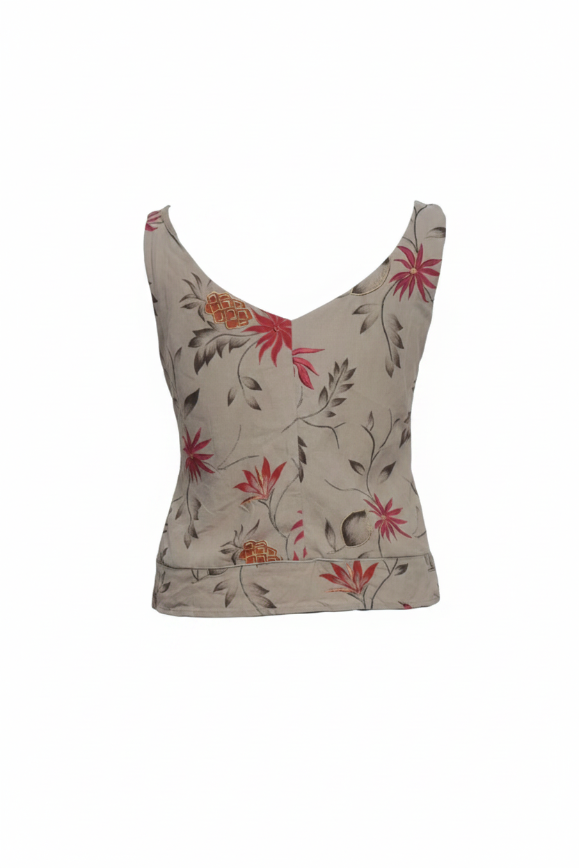 Top floral - trasera sin maniquí