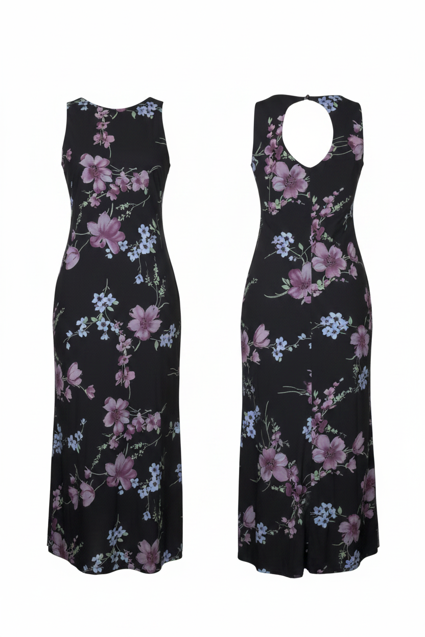 Vestido floral navy - frontal