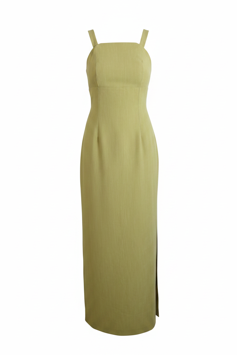 Vestido Verde Oliva - Frontal