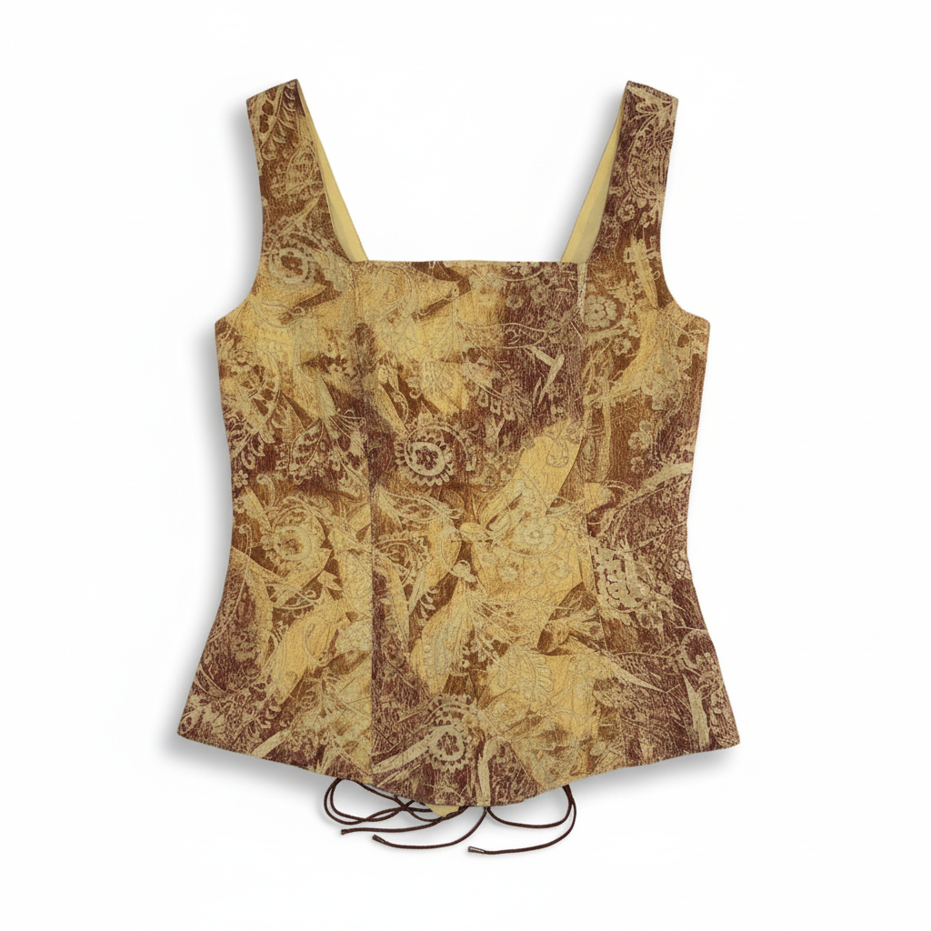 Vintage corset square format with shadow